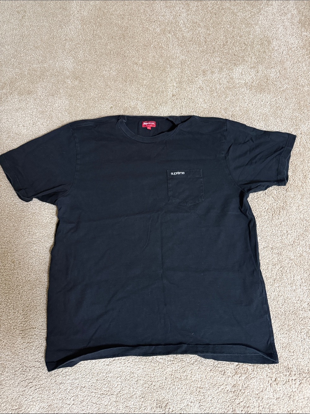 Supreme Black Chest Pocket Tee - Men's Short Sleeve